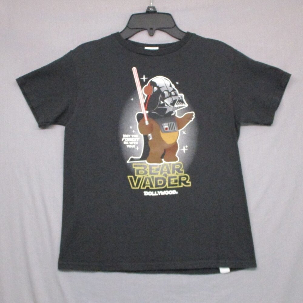 Delta Bear Vader Teddy Bear Graphic Print T-Shirt Black Kids Size | S